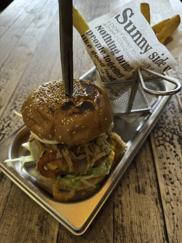 Smoky peppers burger