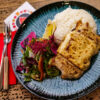Csirkemell steak serrano sonka és füstölt sajt gratin, jázmin rizzsel, citrusos balzsamos friss saláta - Image 2