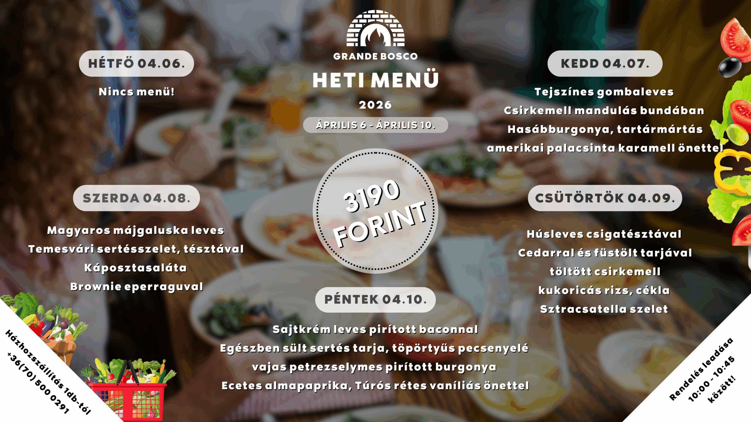 Grande Bosco Heti menü (2)